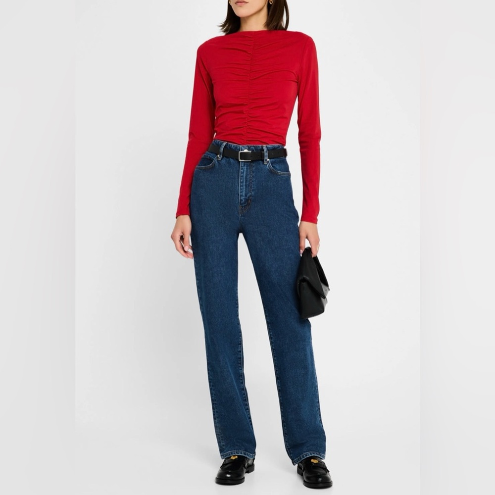 Frame Denim Women’s Straight Leg Jeans in Dark Blue
